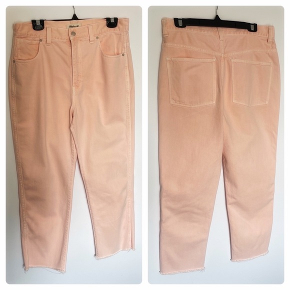 Madewell Women's Straight Leg Jeans in Light Pink - Picture 6 of 7